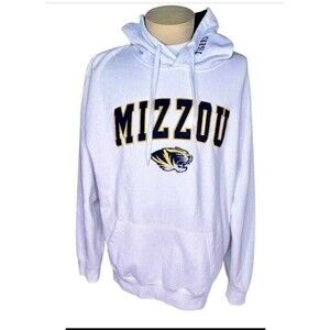 Vintage Mizzou Tigers University Of Missouri Embroidered Hoodie Sweatshirt